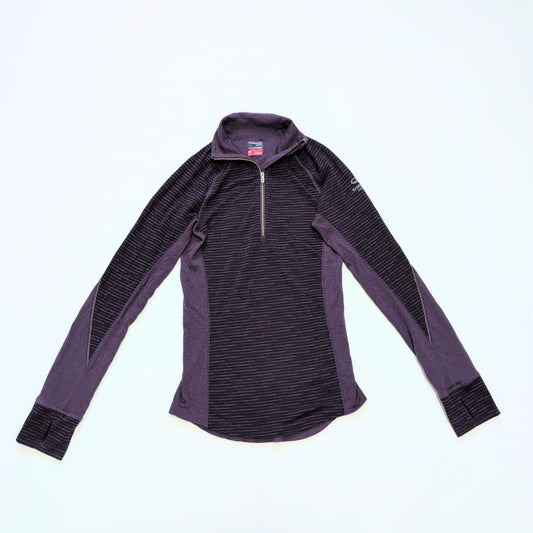 Longsleeve Icebreaker (XS Damen) Merino Neck Zip lila