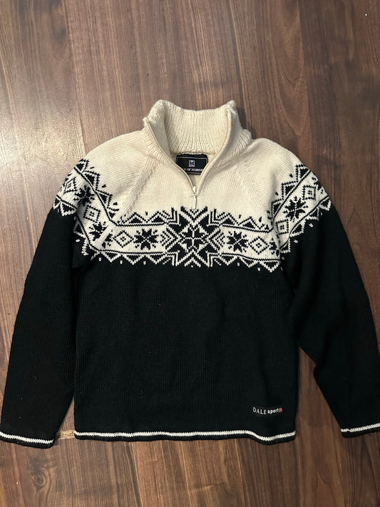 100% Wolle Dale of Norway Strickpullover (S Damen) schwarz