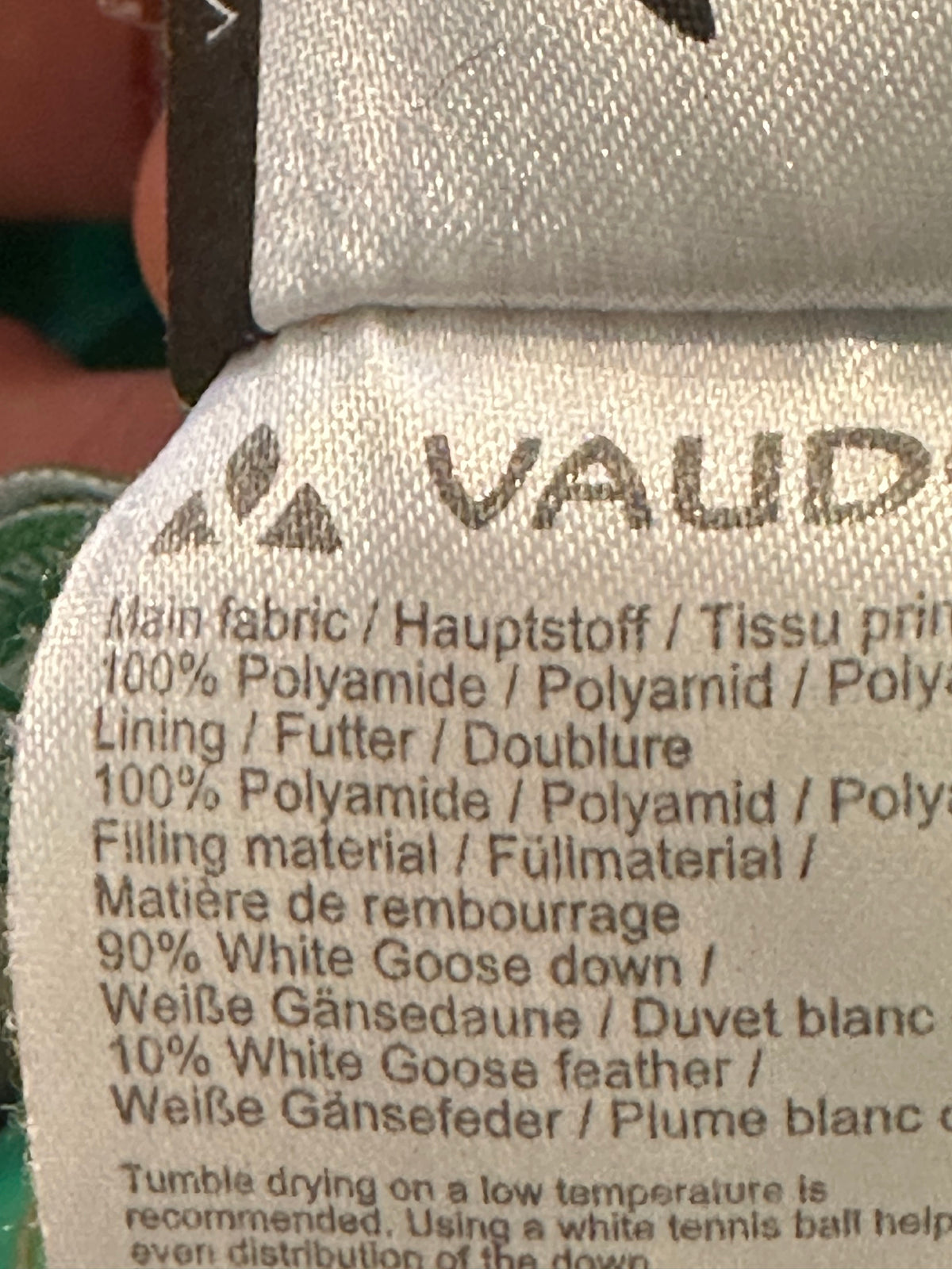 Daunen Jacke von Vaude (M:40 Damen) wasserabweisend gelb