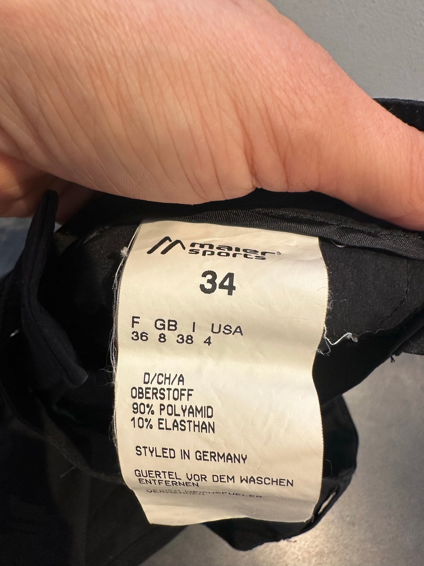 Trekking Hose Maier Sports (XS Damen) leichtes Stretch Softshell schwarz