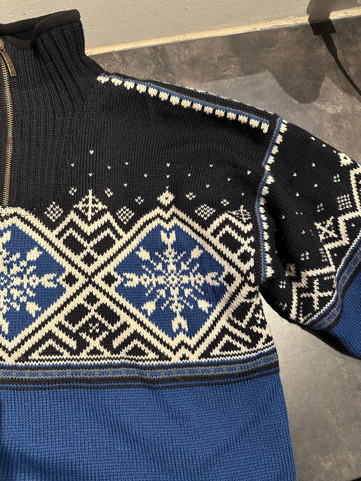 Strick Pullover Dale of Norway (XL Herren) Wolle schwarz blau