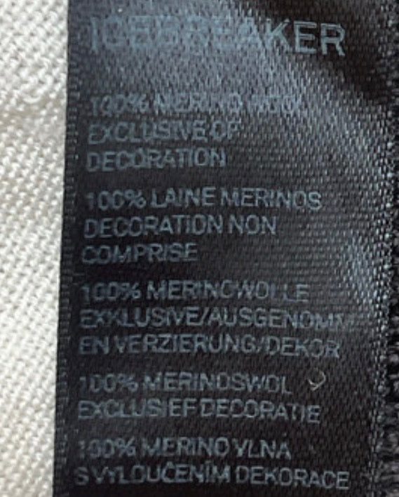 Strick Pullover Icebreaker 100% Merino (M Damen) weiß gestreift