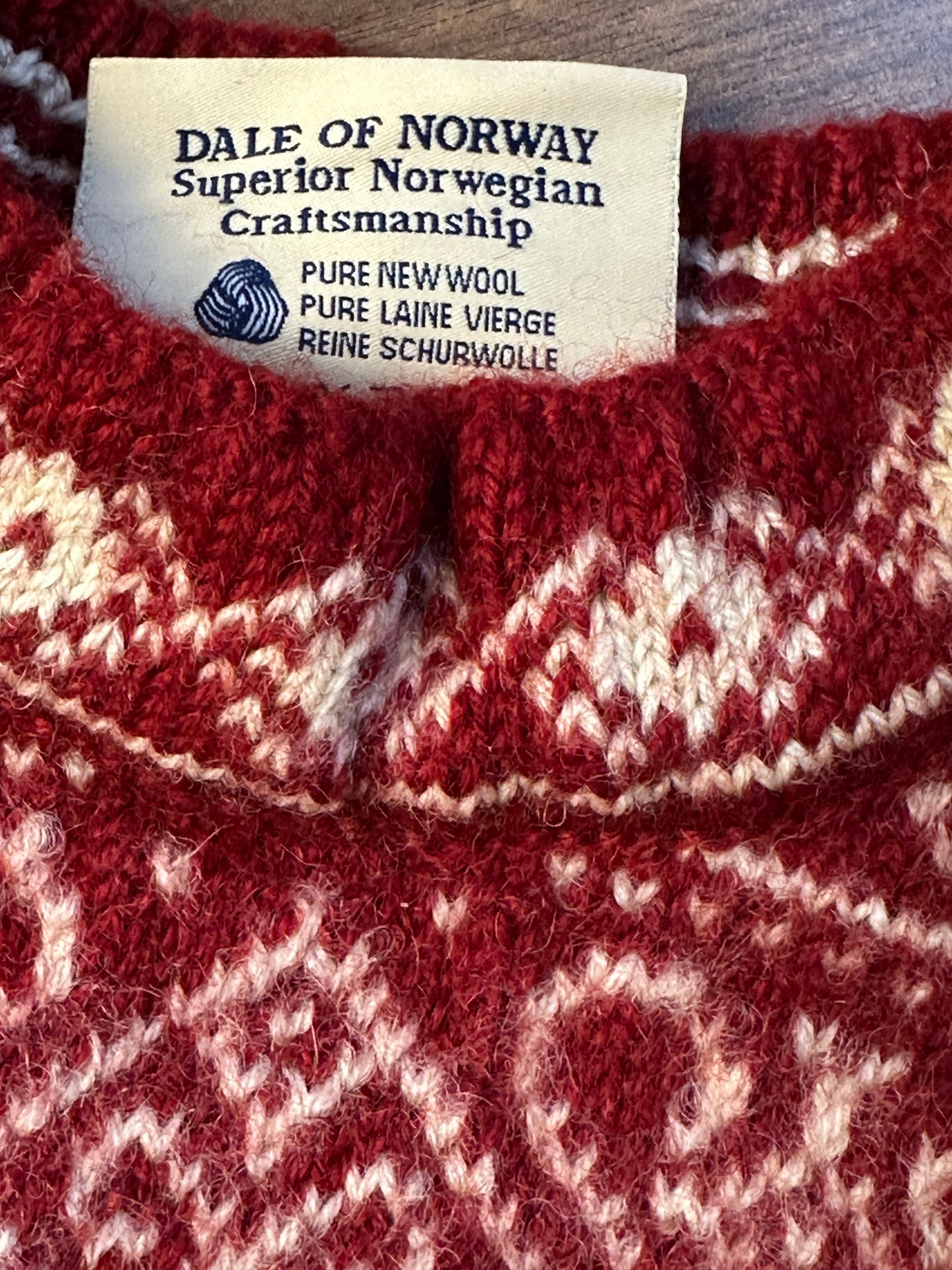 Strick Pullover Dale of Norway (S Damen) Wolle rot