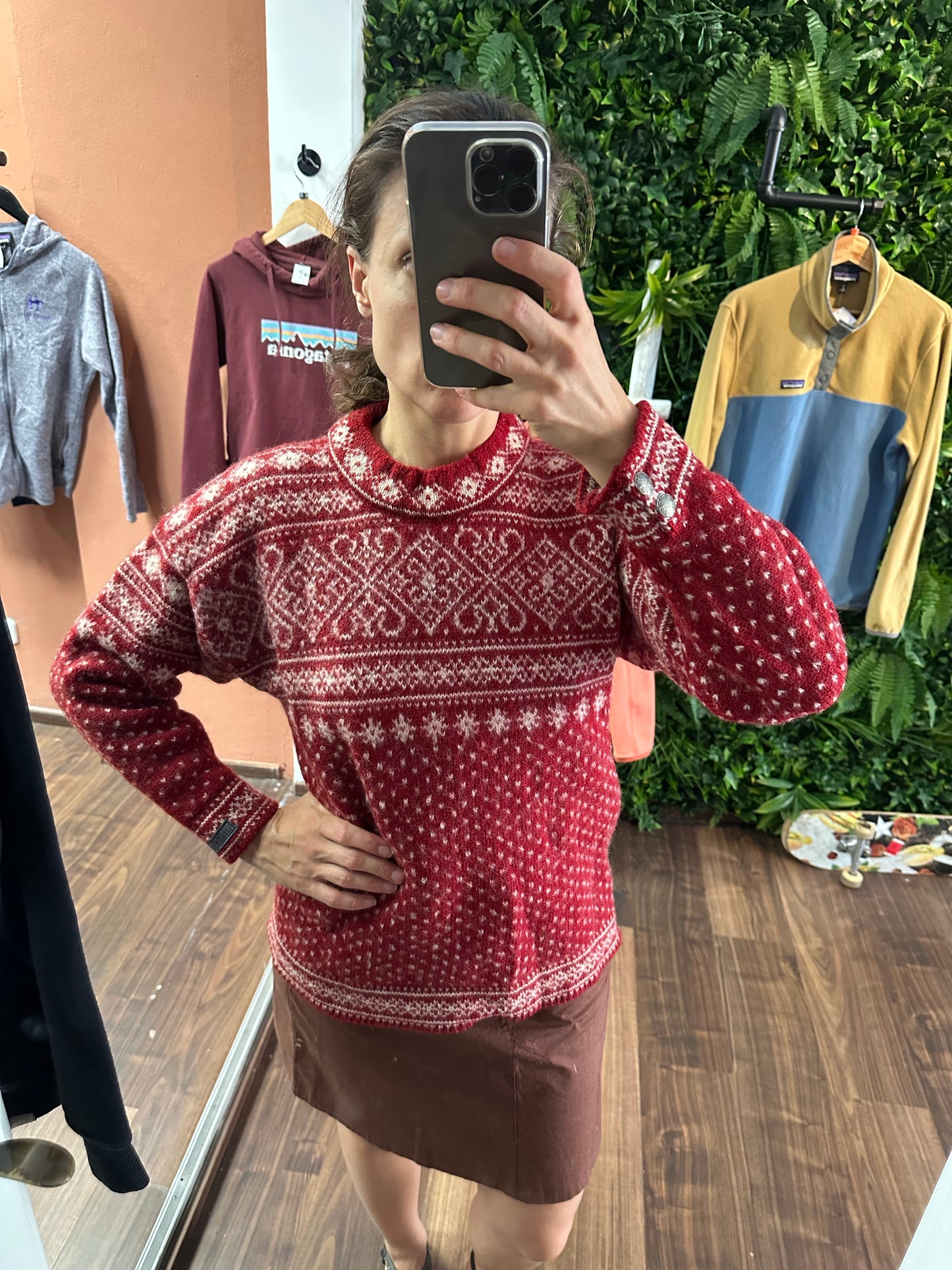 Strick Pullover Dale of Norway (S Damen) Wolle rot