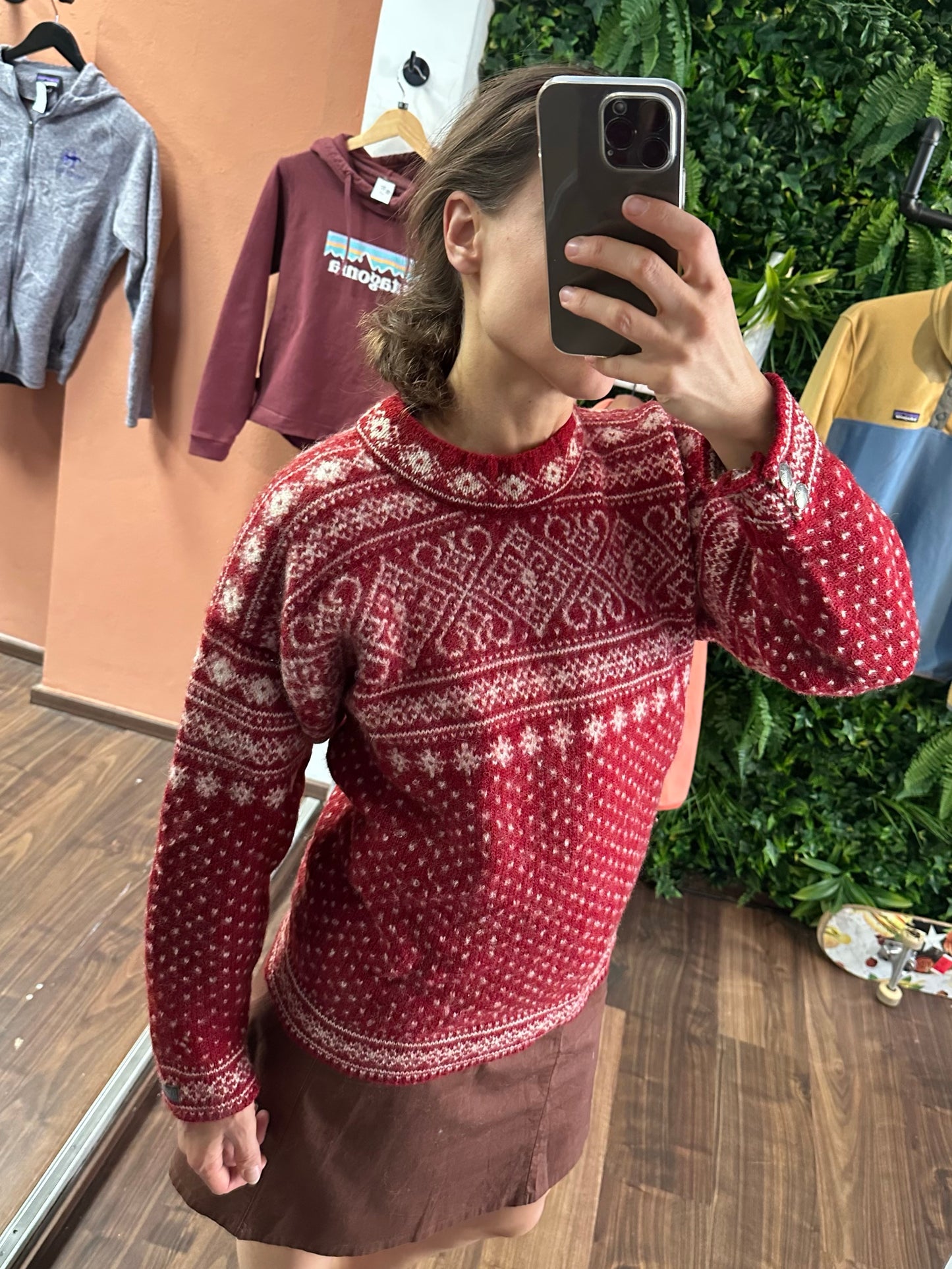 Strick Pullover Dale of Norway (S Damen) Wolle rot