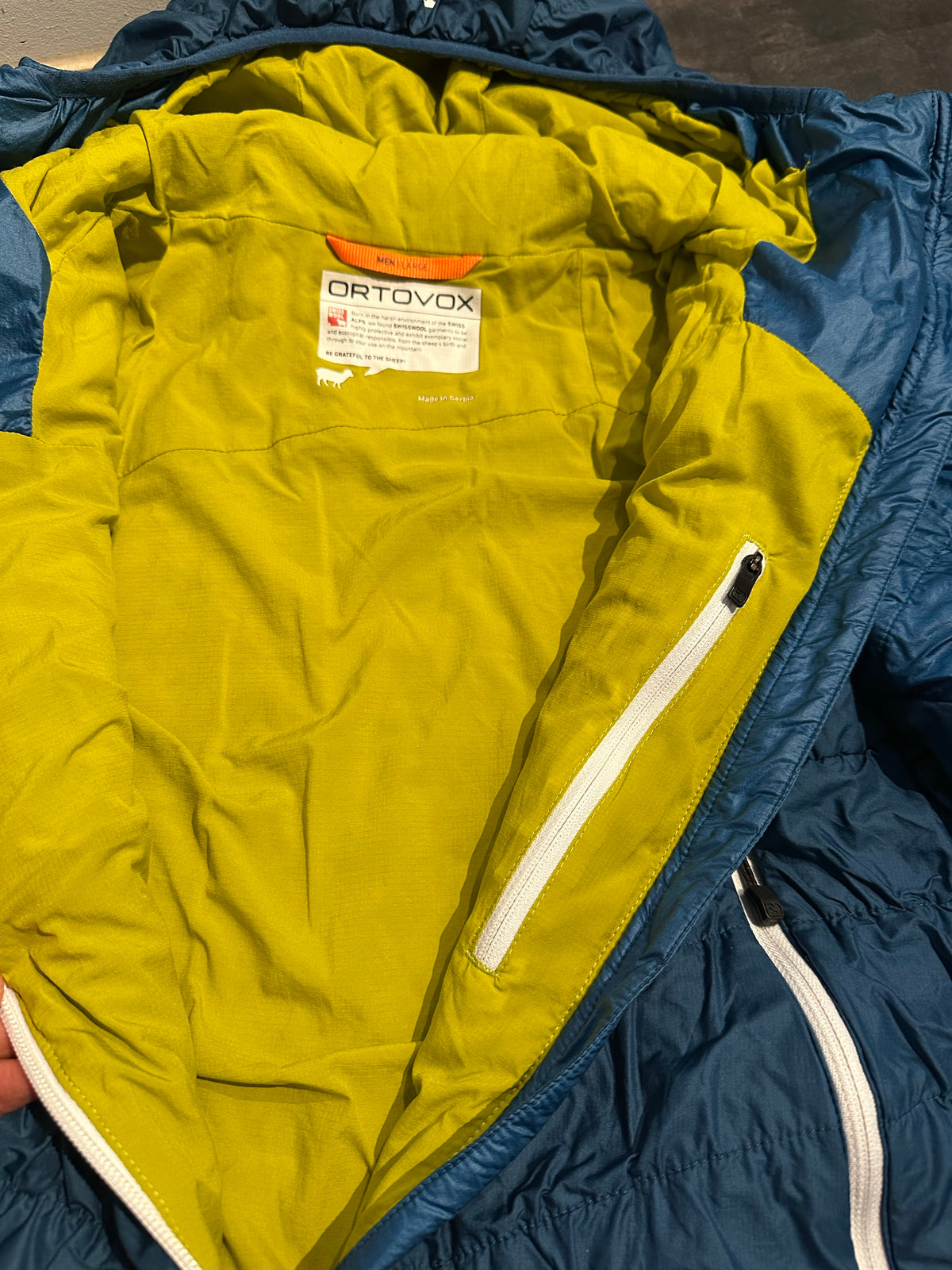 Daunen / Woll Jacke Ortovox Merino (M Herren) blau - wanderlich.com