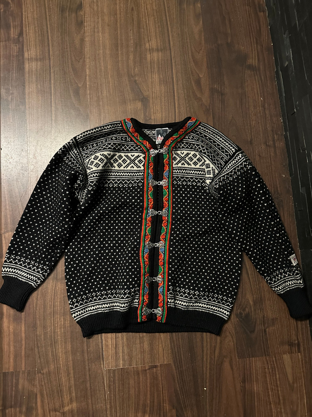Strick Jacke Dale of Norway (S Herren/M Damen) schwarz bunt