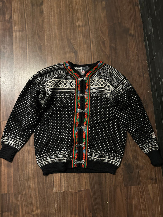 Strick Jacke Dale of Norway (S Herren/M Damen) schwarz bunt