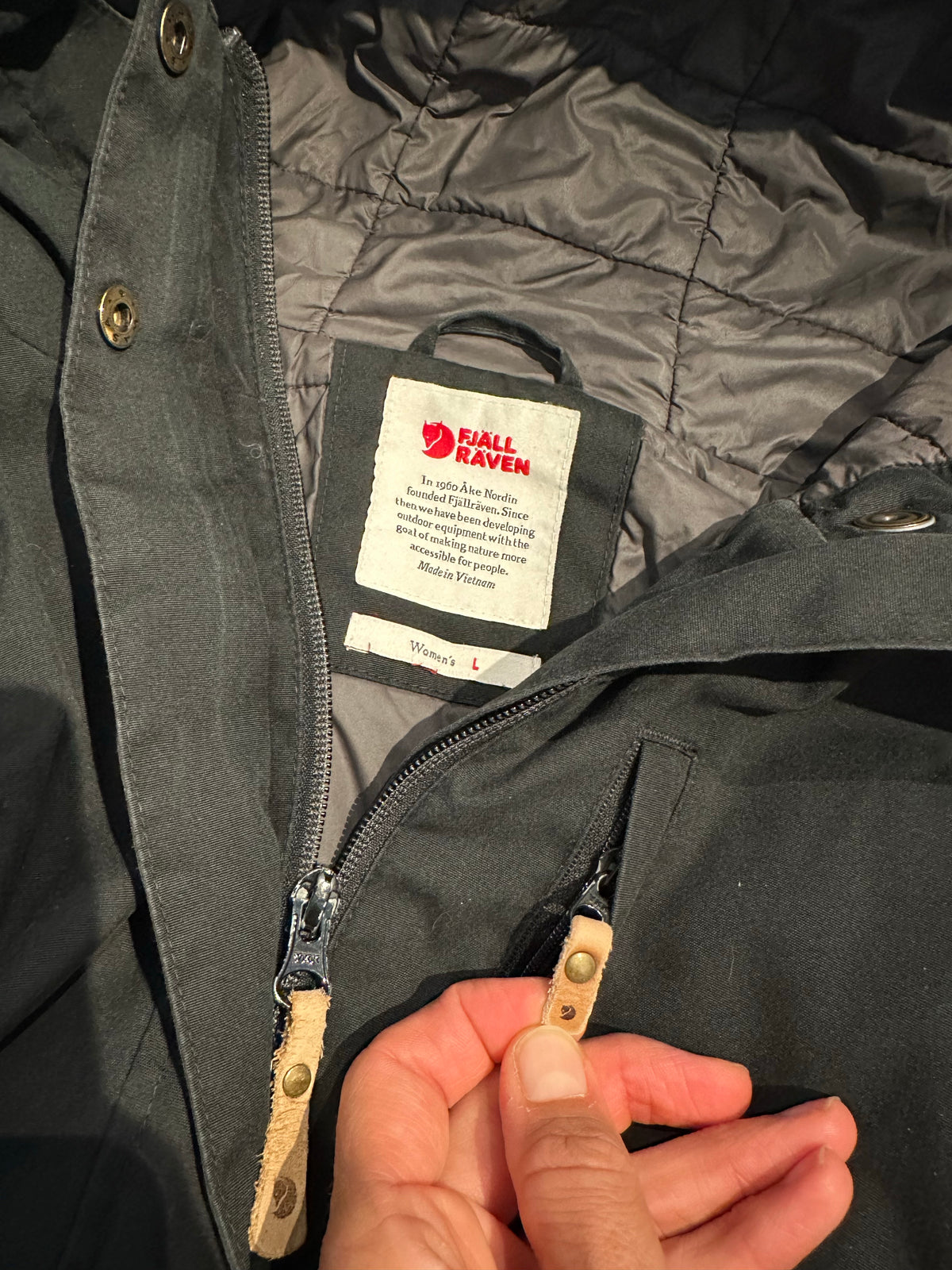 Jacke von Fjällräven (L Damen) Kiruna Parka Mantel schwarz