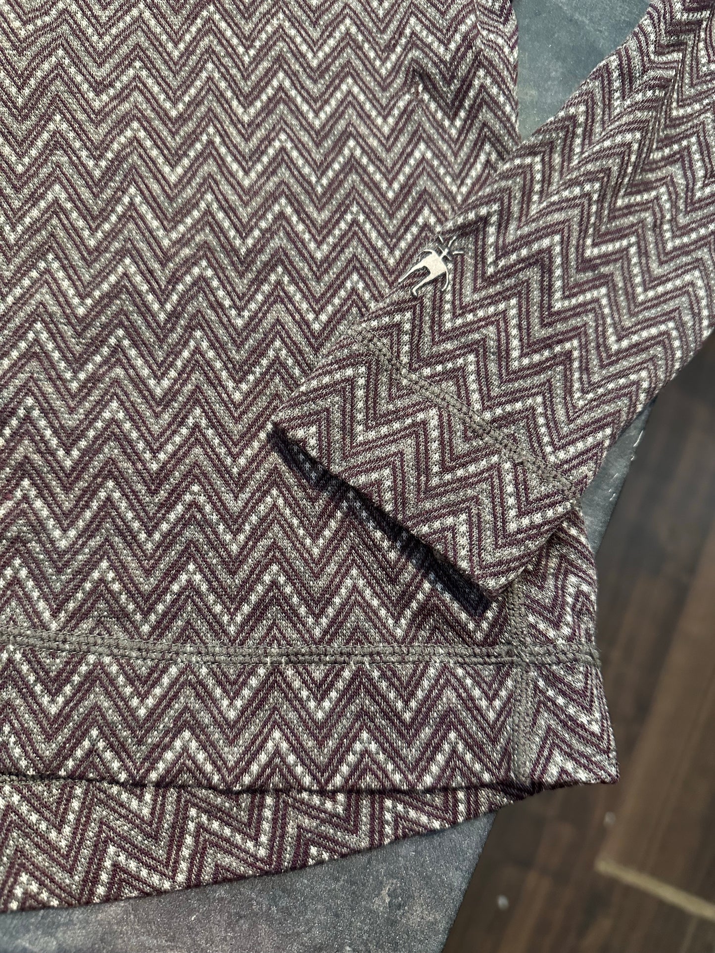 Pure Merino Longsleeve Smartwool (M Damen) braun weiß gemustert