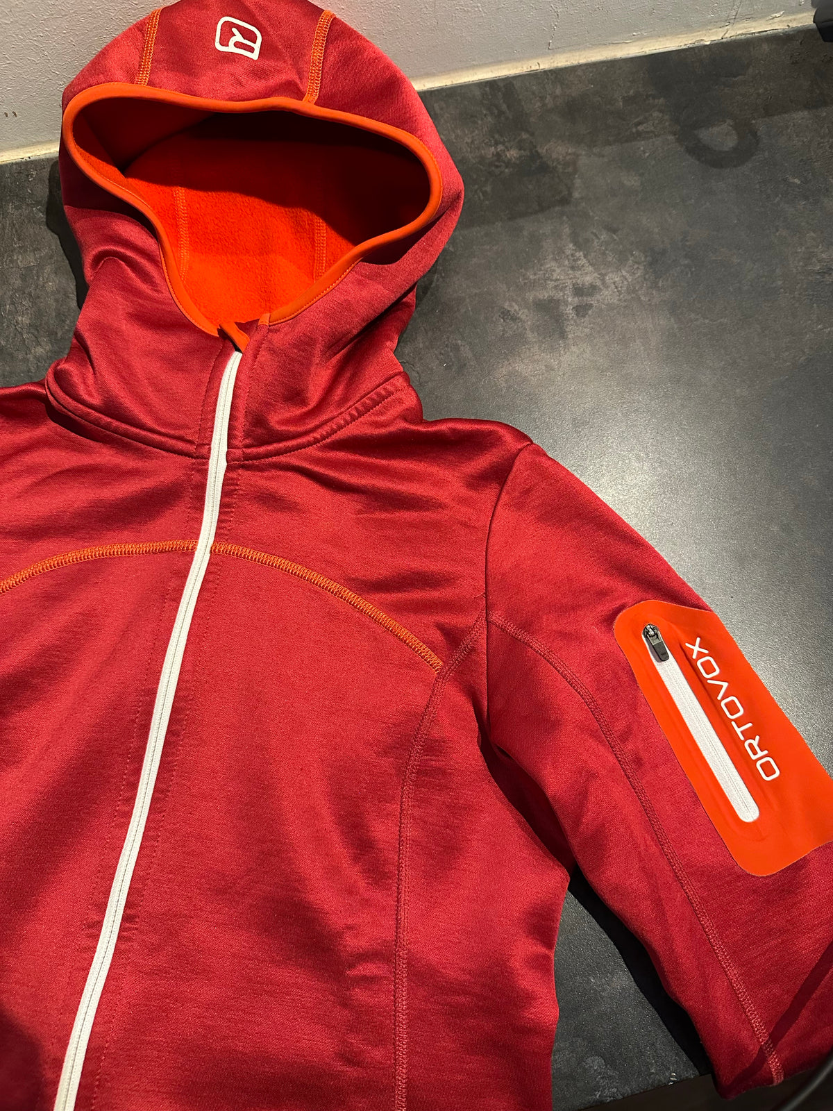 Ortovox Merino Zip Jacke (S Damen) Kapuzenjacke rot
