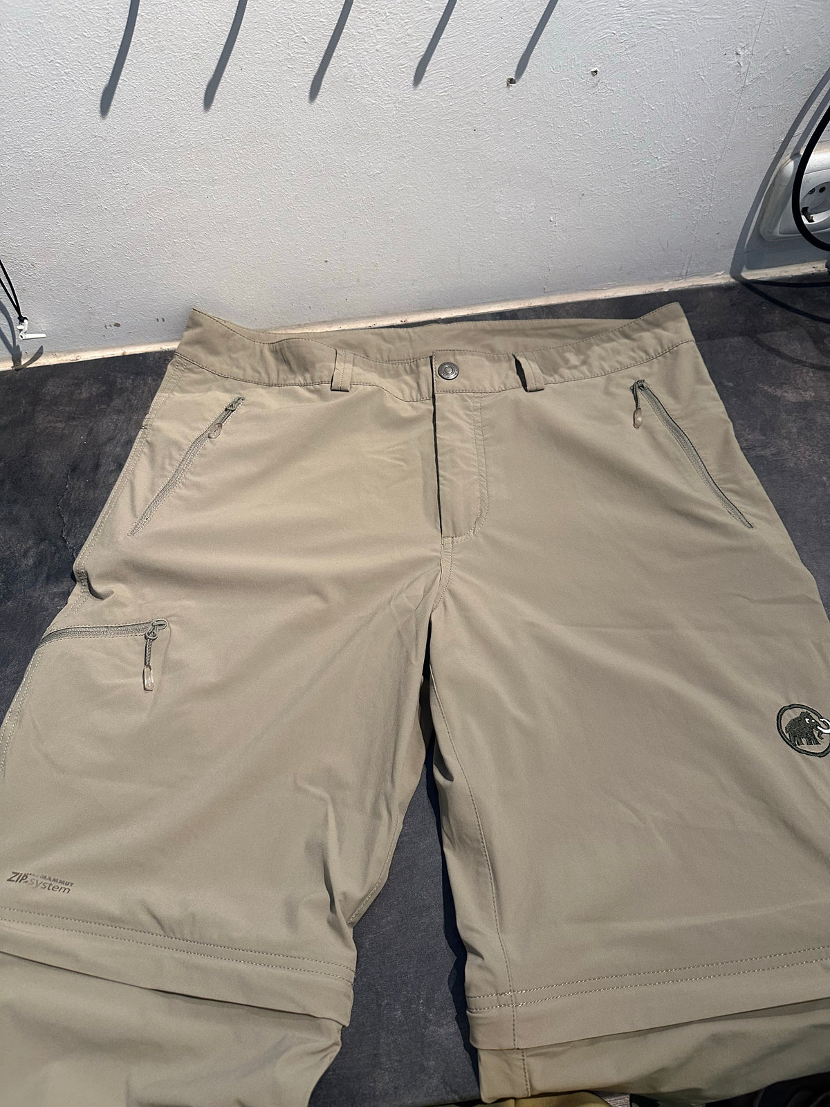 Funktions- Hose Mammut (XL Herren) Zip-Off creme