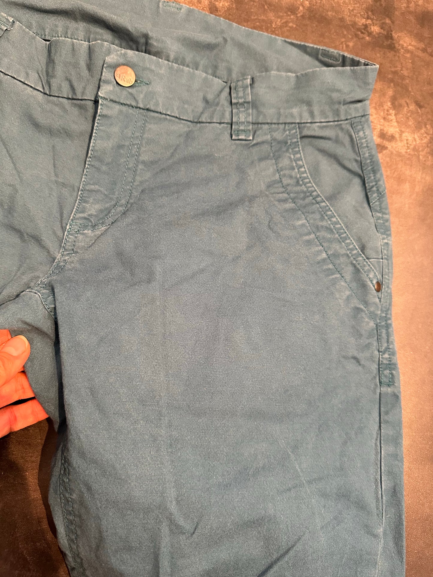 Kletter Hose von Rab (L Damen) Baumwolle blau