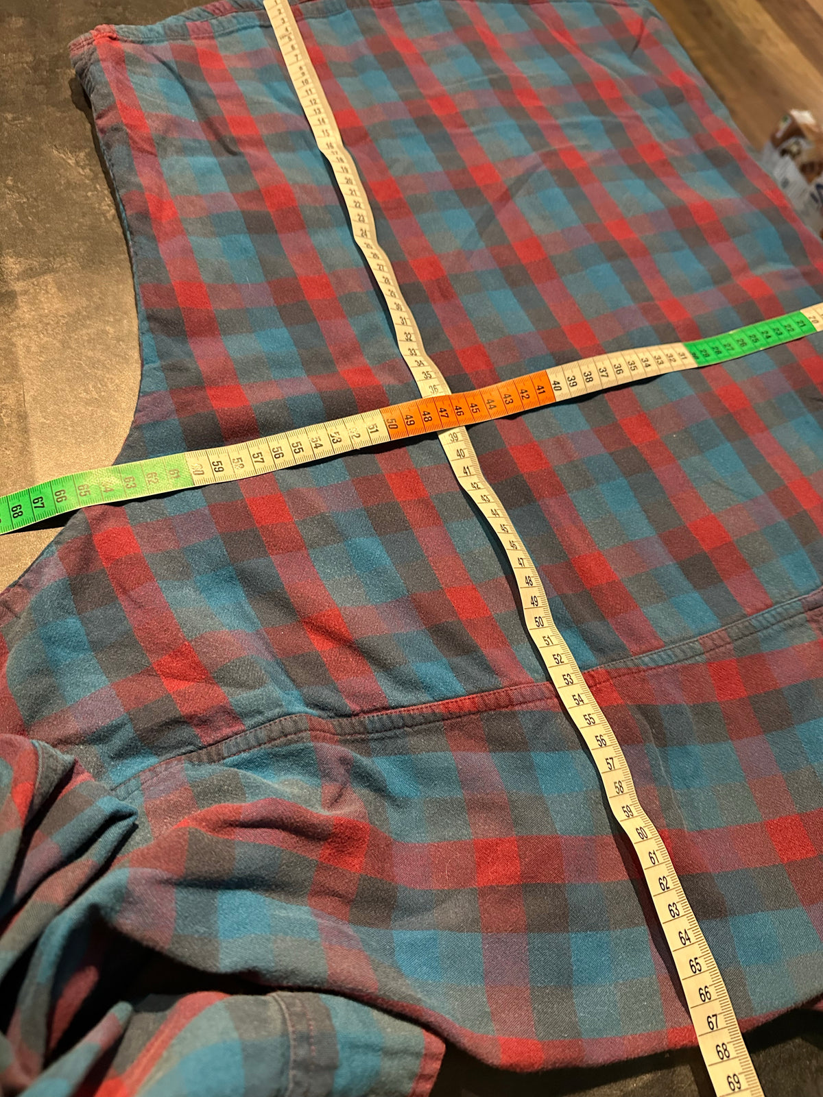 Patagonia Karo Hemd (XL Damen) Baumwolle Flannel blau