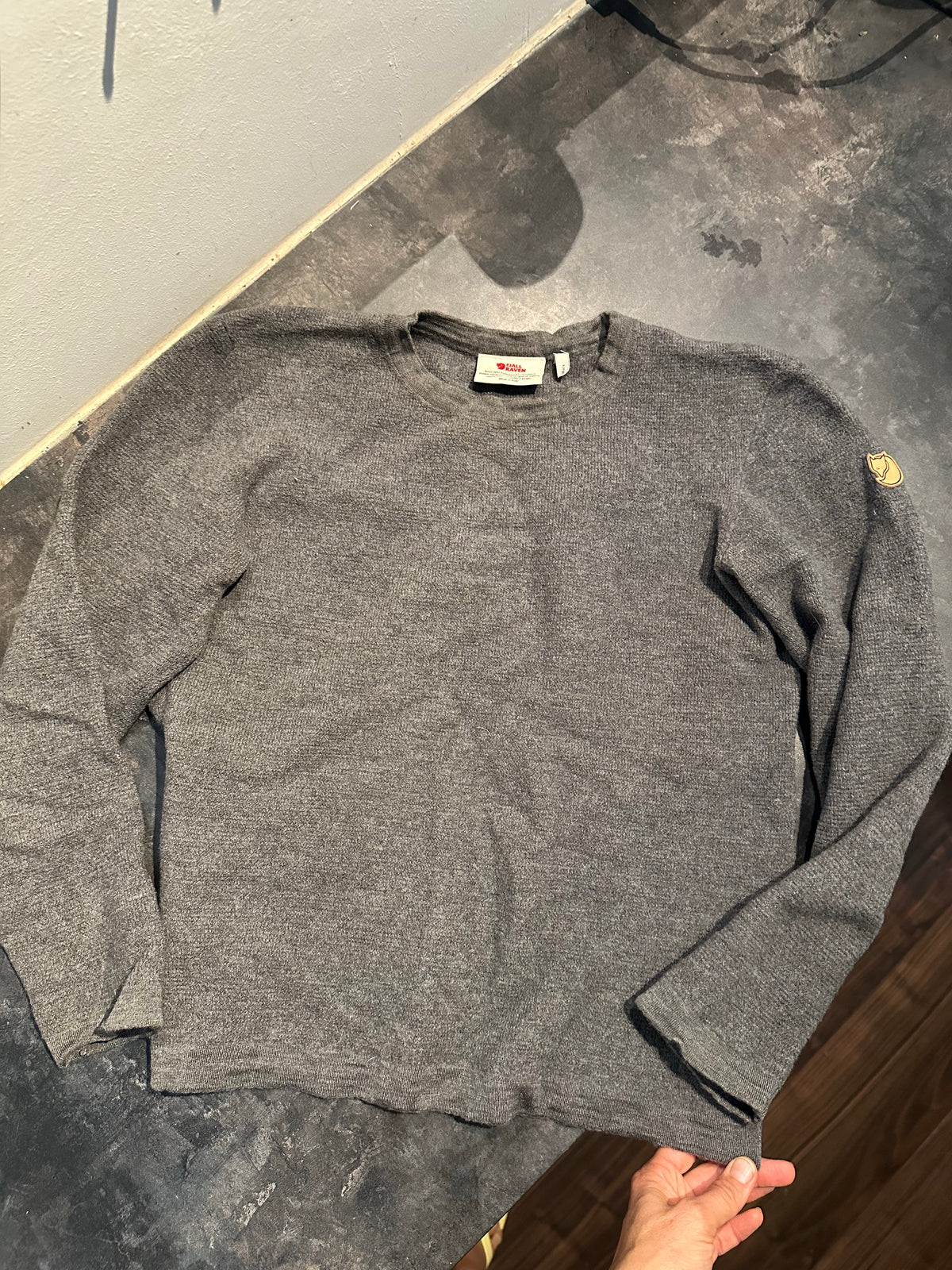 Strick Pullover Fjällräven pure Wolle (S Herren) grau