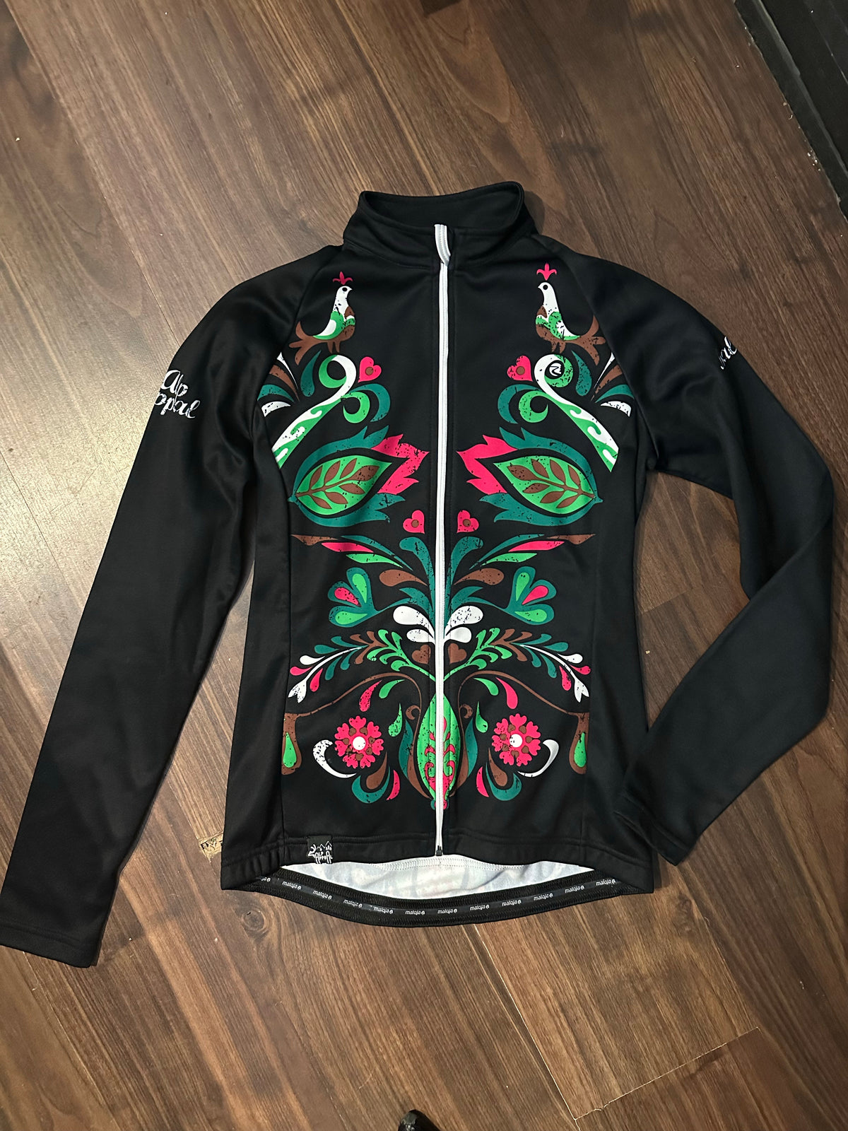 Longsleeve von Maloja (S Damen) schwarz bunt