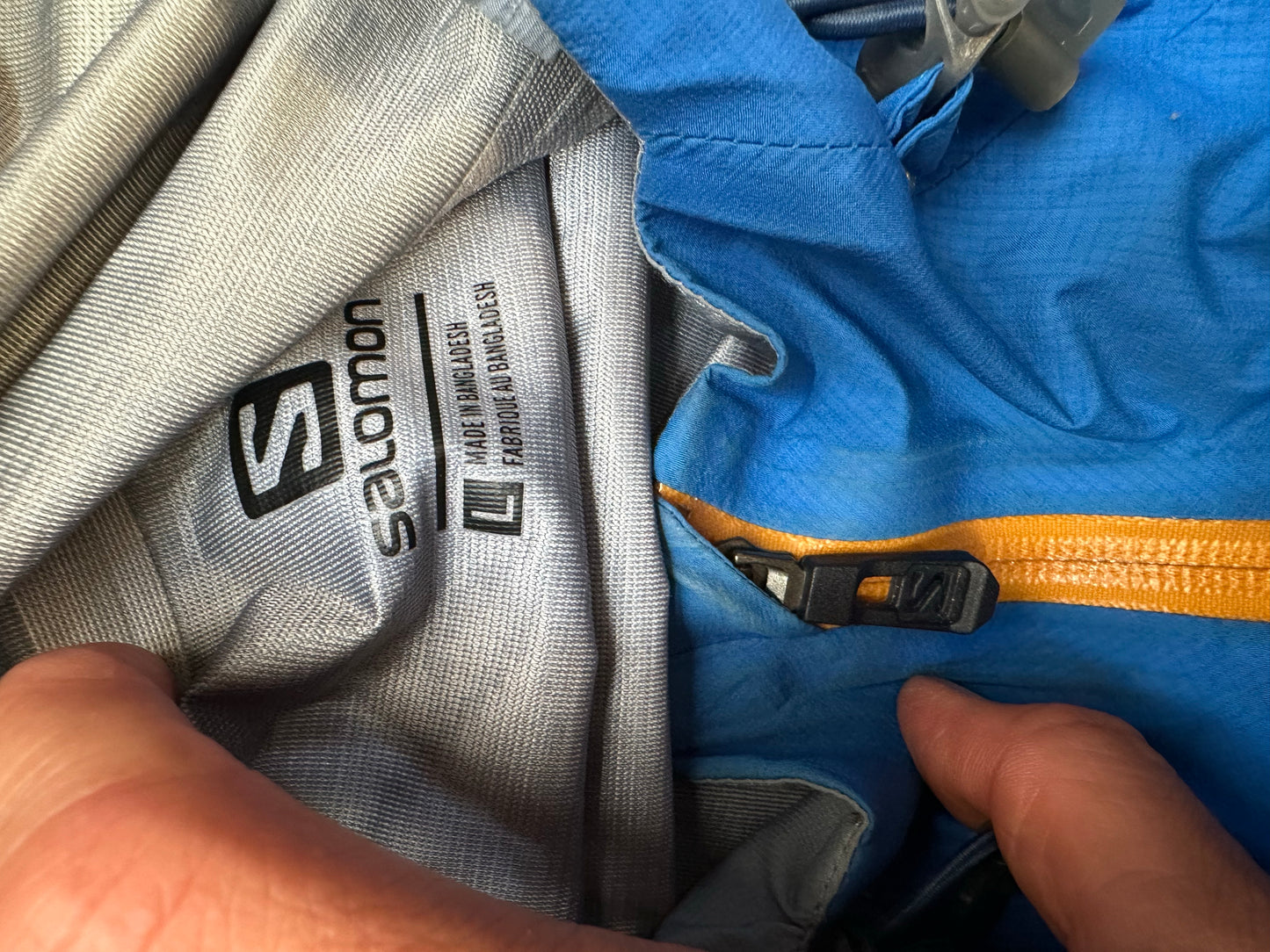 Regen Jacke von Salomon (L Herren) blau