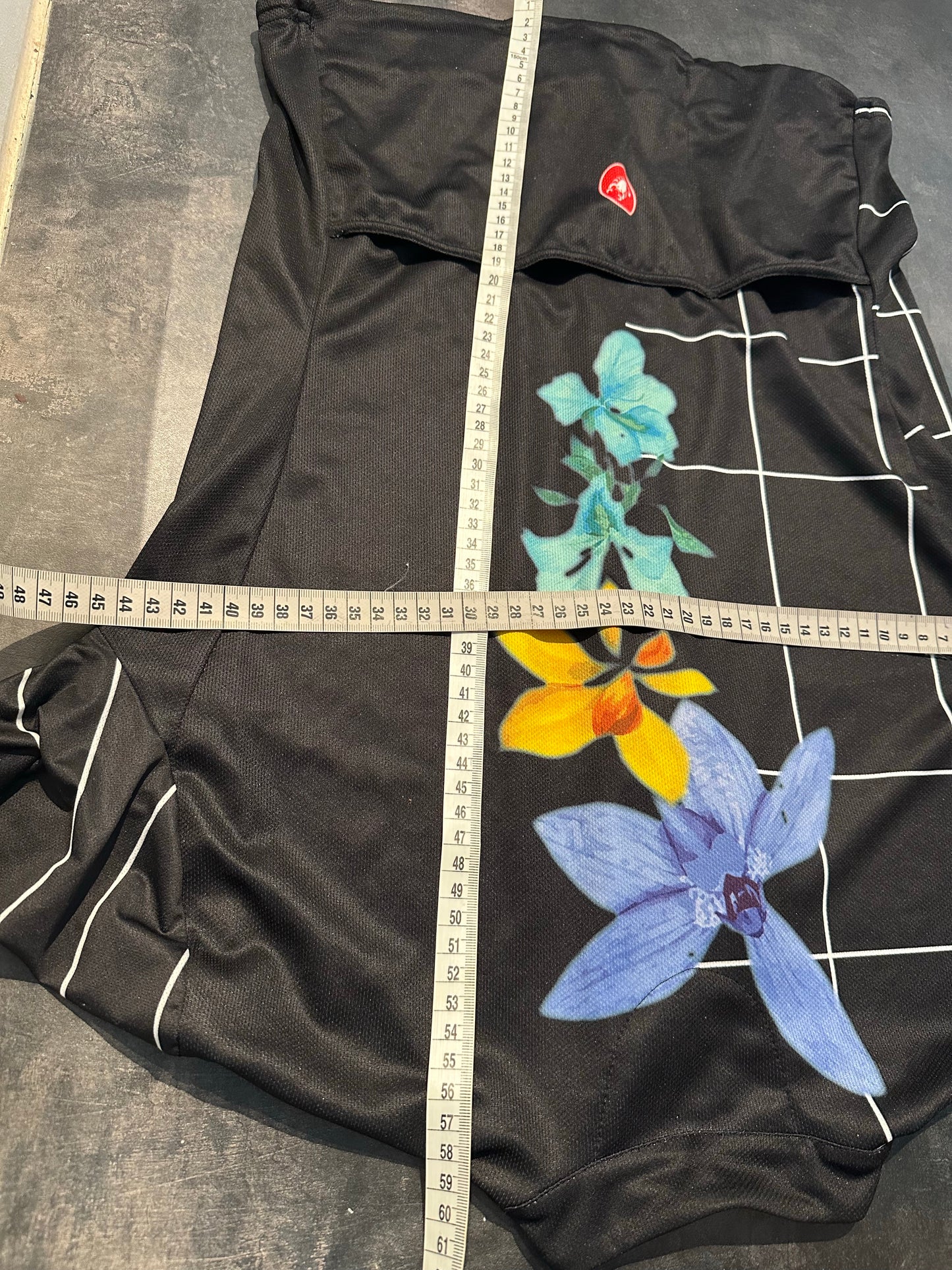 Zipper Radtrikot Castelli (M Damen) schwarz print