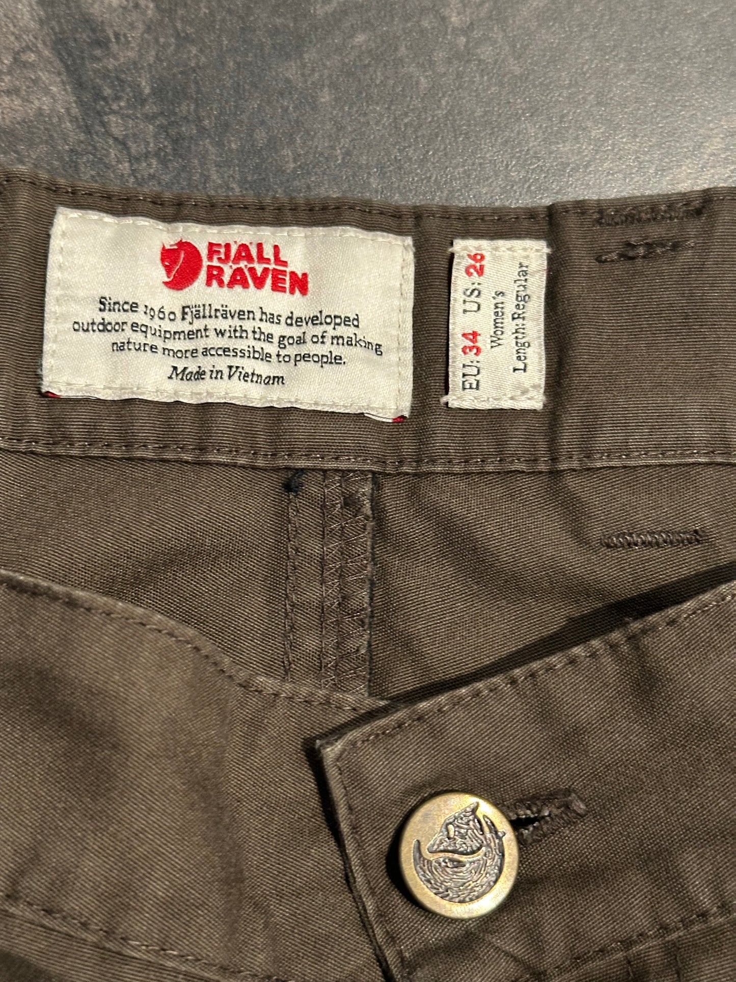 Fjällräven Barents Hose (XS Damen) braun schwarz