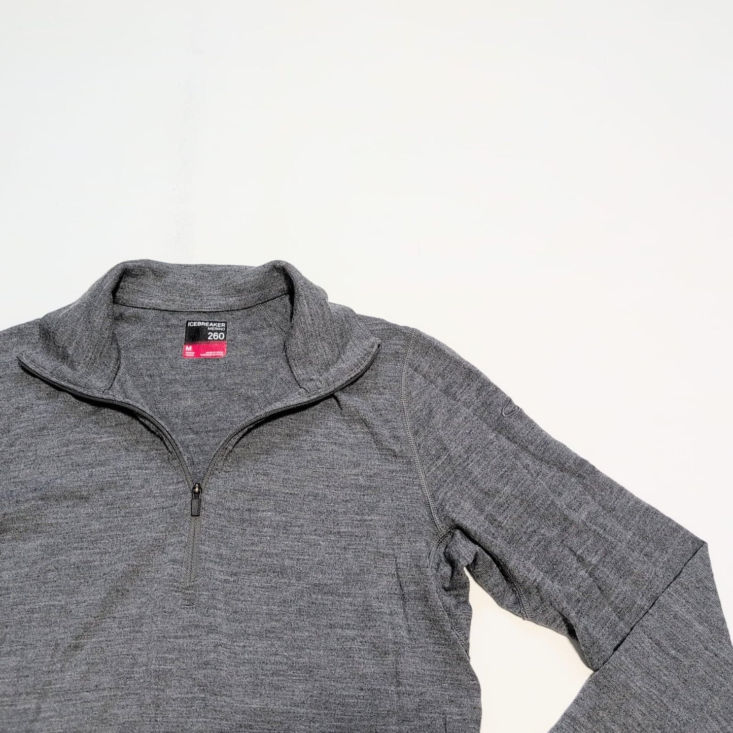 Merino Zip Longsleeve von Icebreaker 260 (M Damen) grau