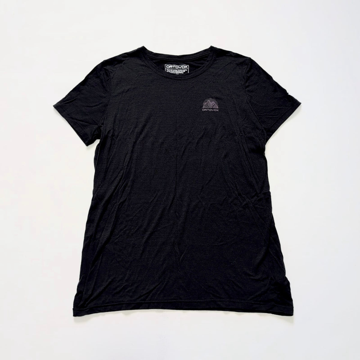 Merino T-Shirt von Ortovox (XL Herren) schwarz mit Print