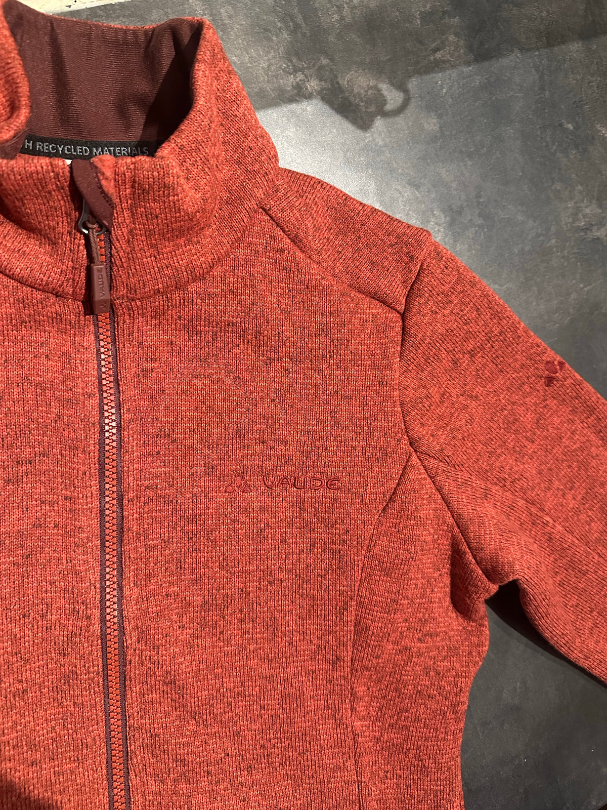 Zipper Jacke Vaude (S-M Damen) Baumwolle rot