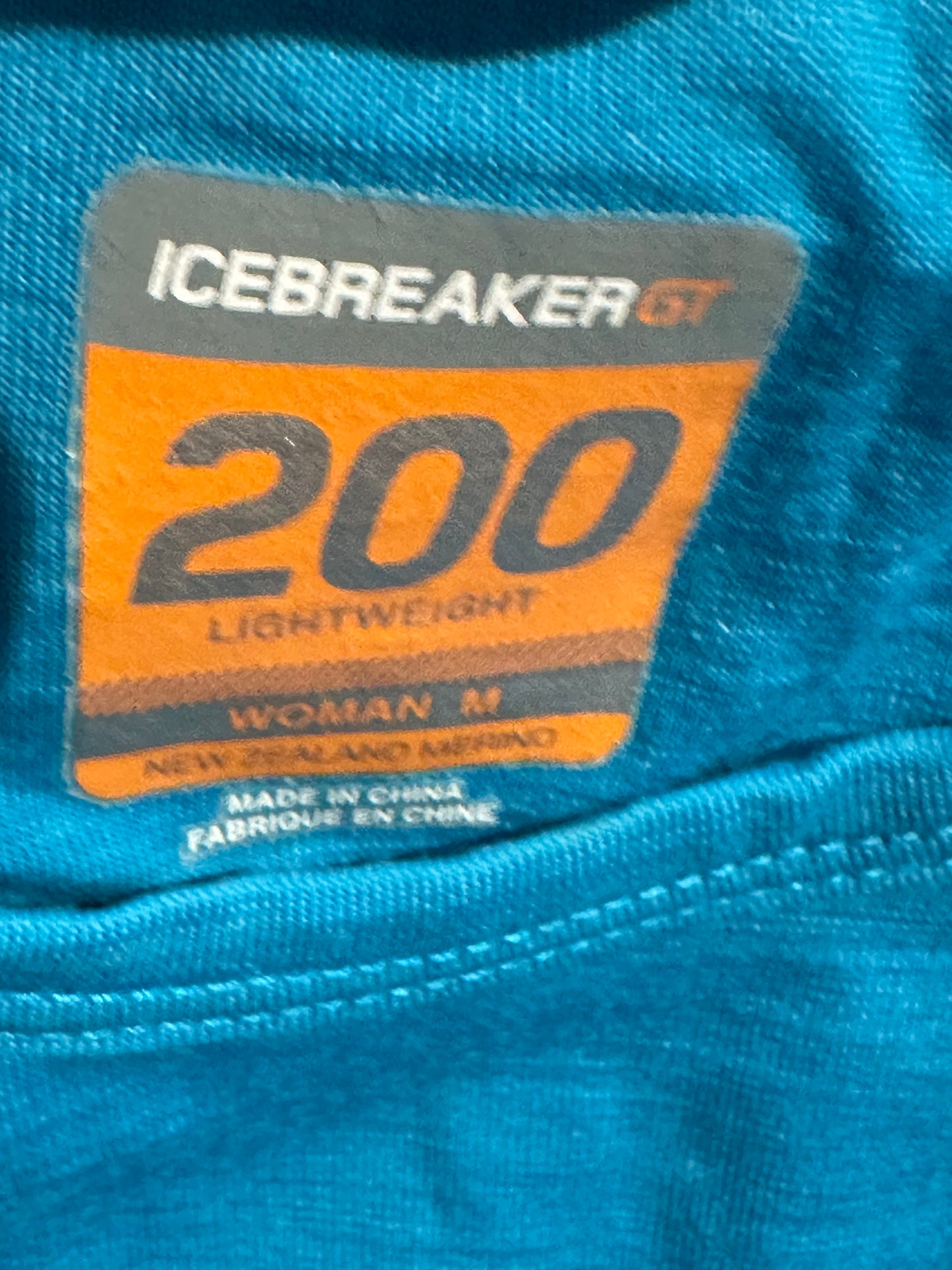 Longsleeve Icebreaker (M Damen) pure Merino 200 blau