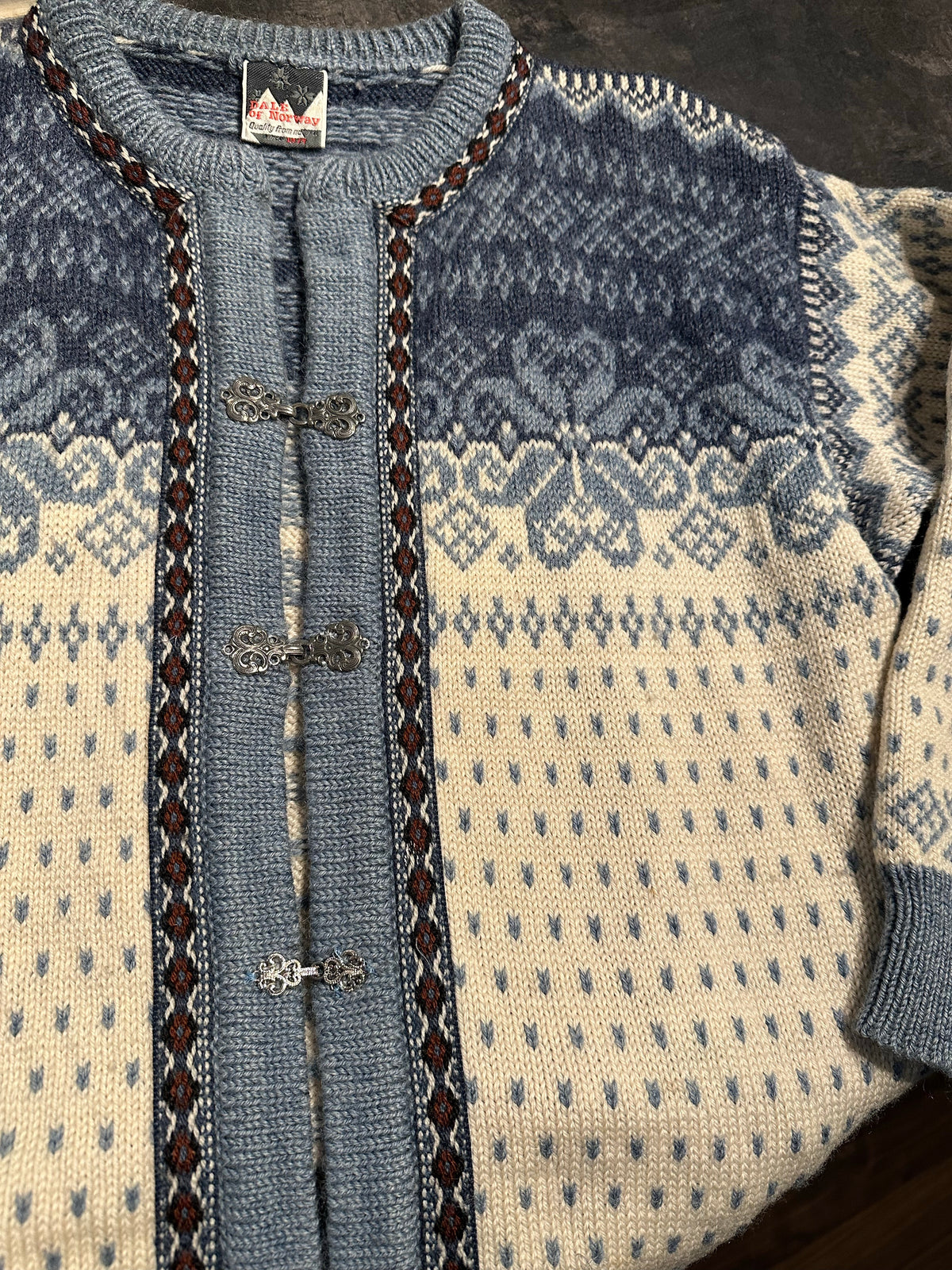 100% Wolle Dale of Norway Pullover (M Herren/L Damen) blau
