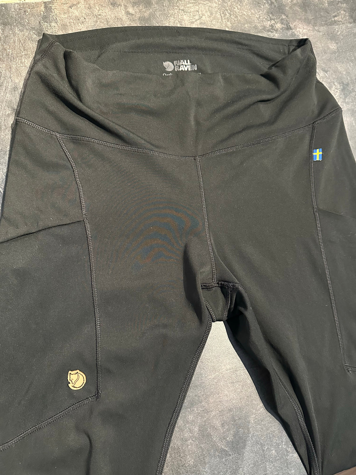 Elastische Hose Fjällräven (L Damen) Leggins schwarz