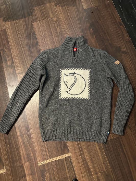 Strick Pullover Fjällräven pure Wolle (M Damen) grau