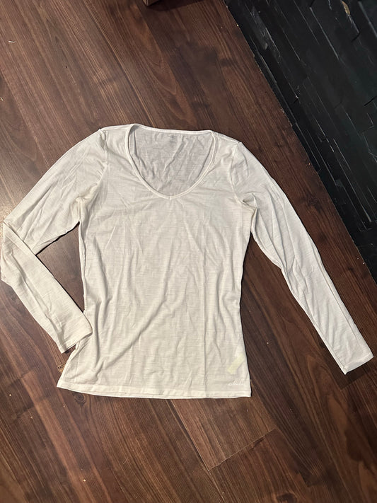 Longsleeve Icebreaker (L Damen) Merino weiß