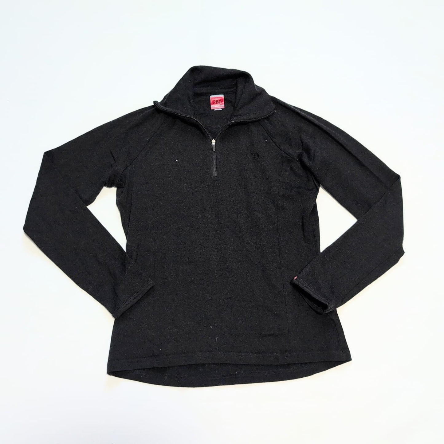 Merino Zip Longsleeve von Icebreaker 260 (L Damen) schwarz