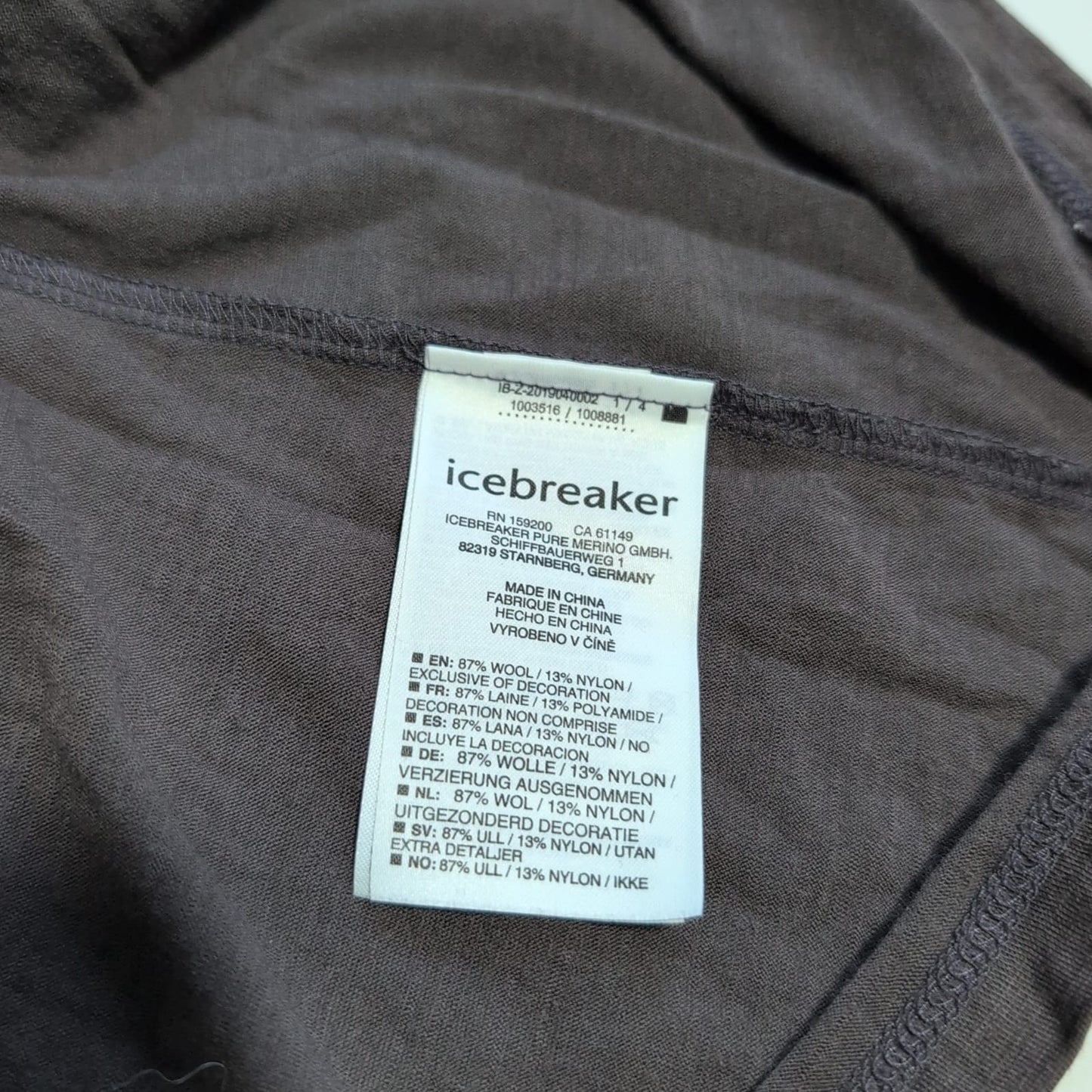 T-Shirt von Icebreaker Merino (S Damen) grau mit Print