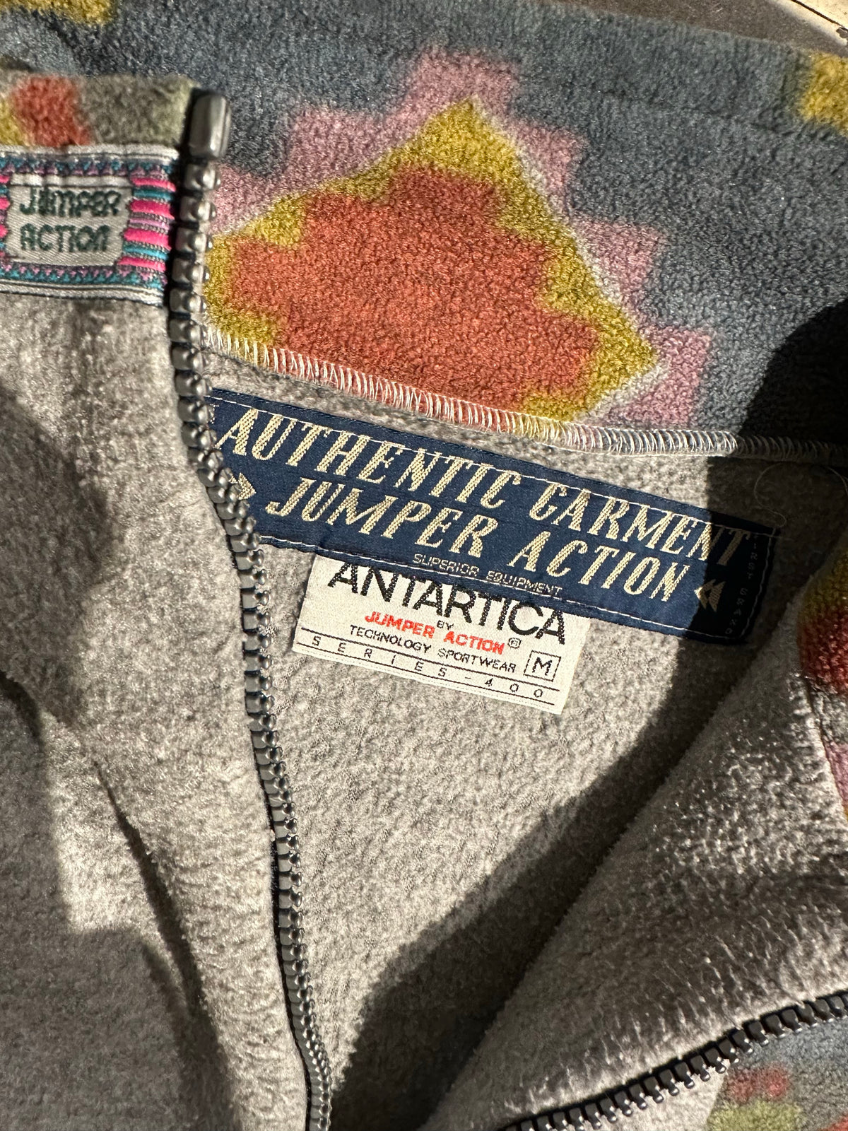 Fleece Pullover (M Herren / L Damen) grau bunt