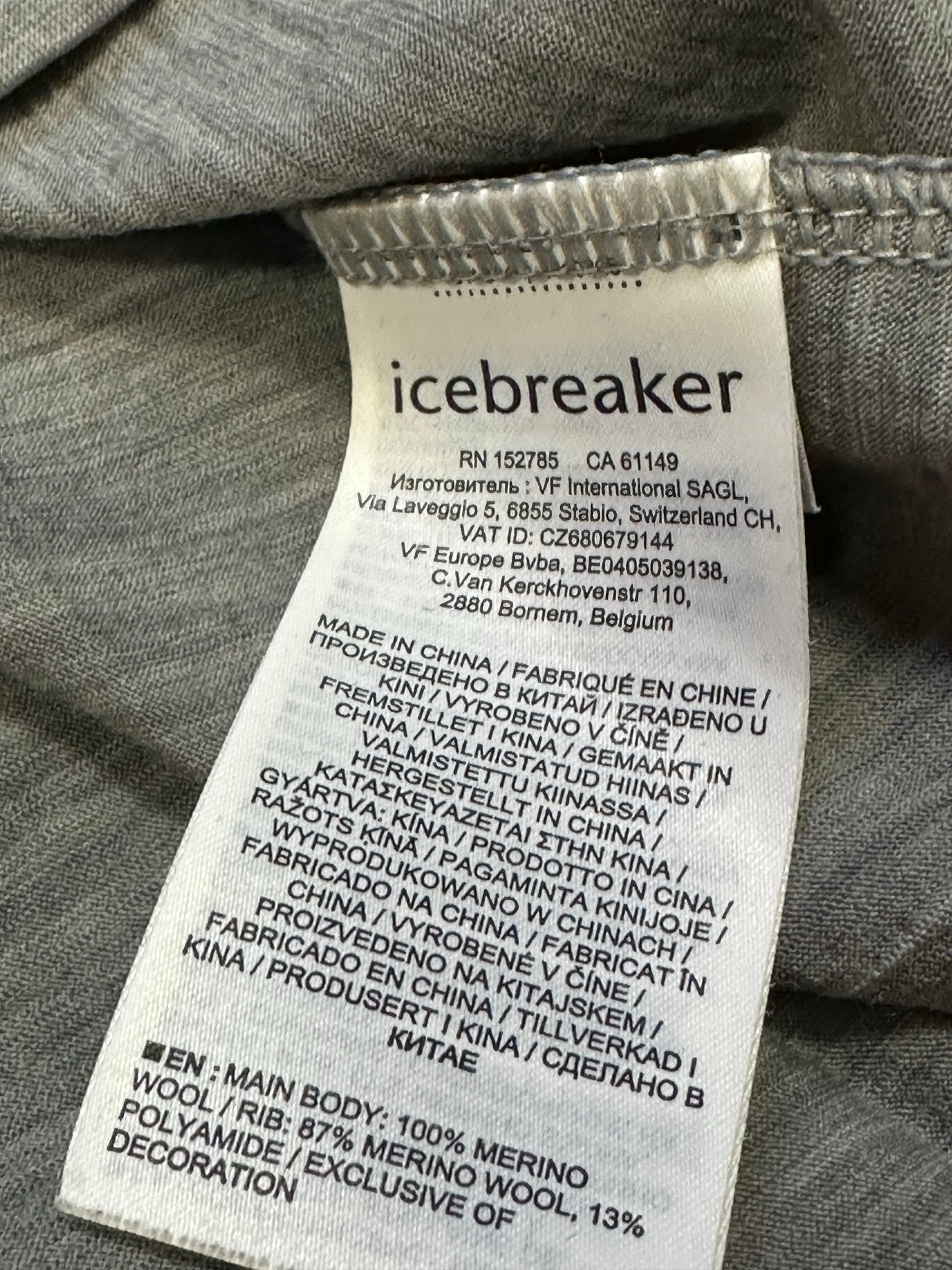 T-Shirt von Icebreaker Merino 150 (S Damen) grau