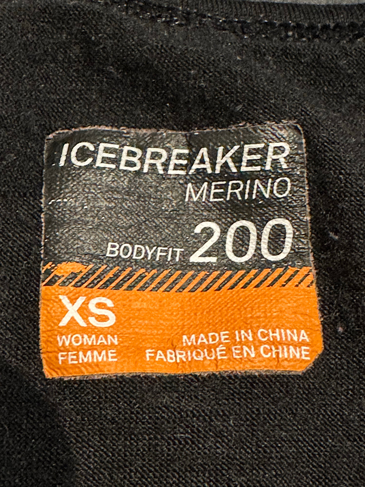 Longsleeve Icebreaker (XS Damen) Merino schwarz