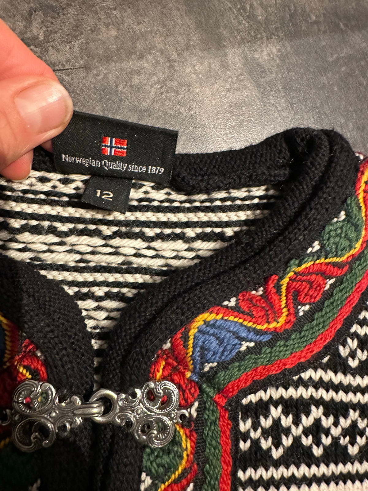 Strick Pullover Dale of Norway (XS Damen) schwarz bunt