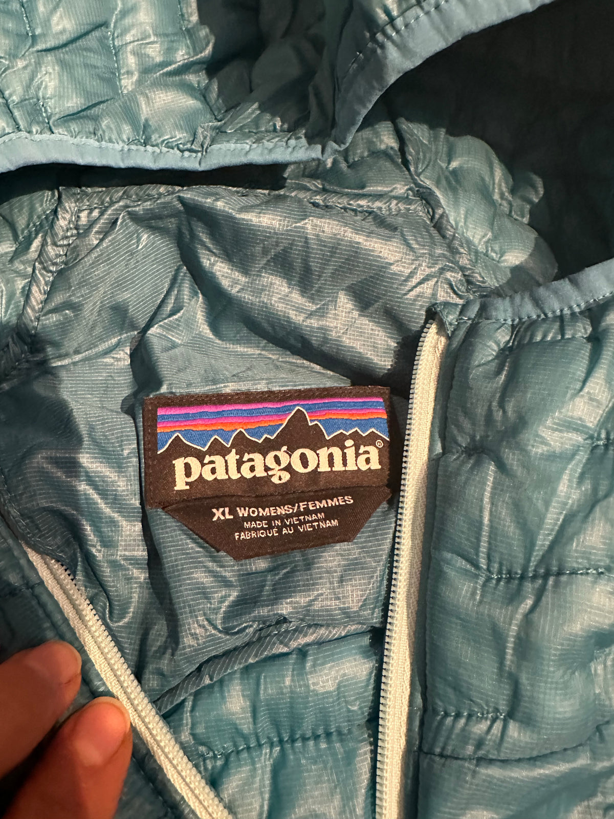 Patagonia Nano Puff Jacke (XL Damen) Kapuze blau - wanderlich.com