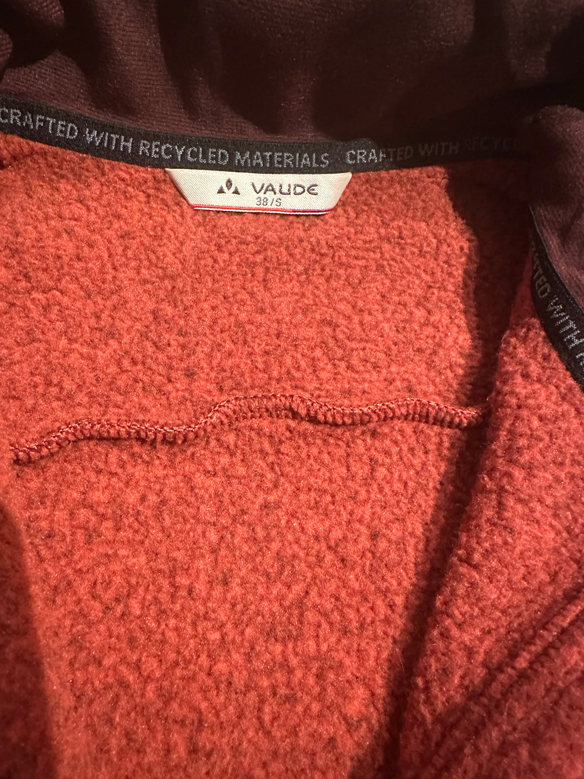 Zipper Jacke Vaude (S-M Damen) Baumwolle rot