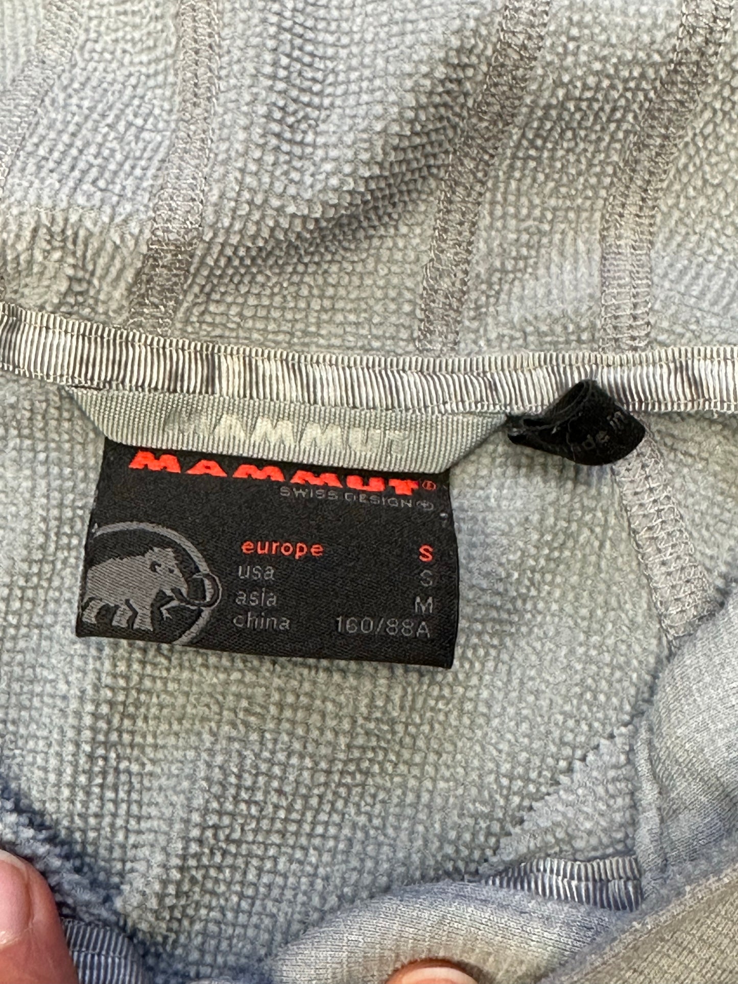 Fleece Jacke von Mammut  (S Damen) Zip Hoodie hellgrau