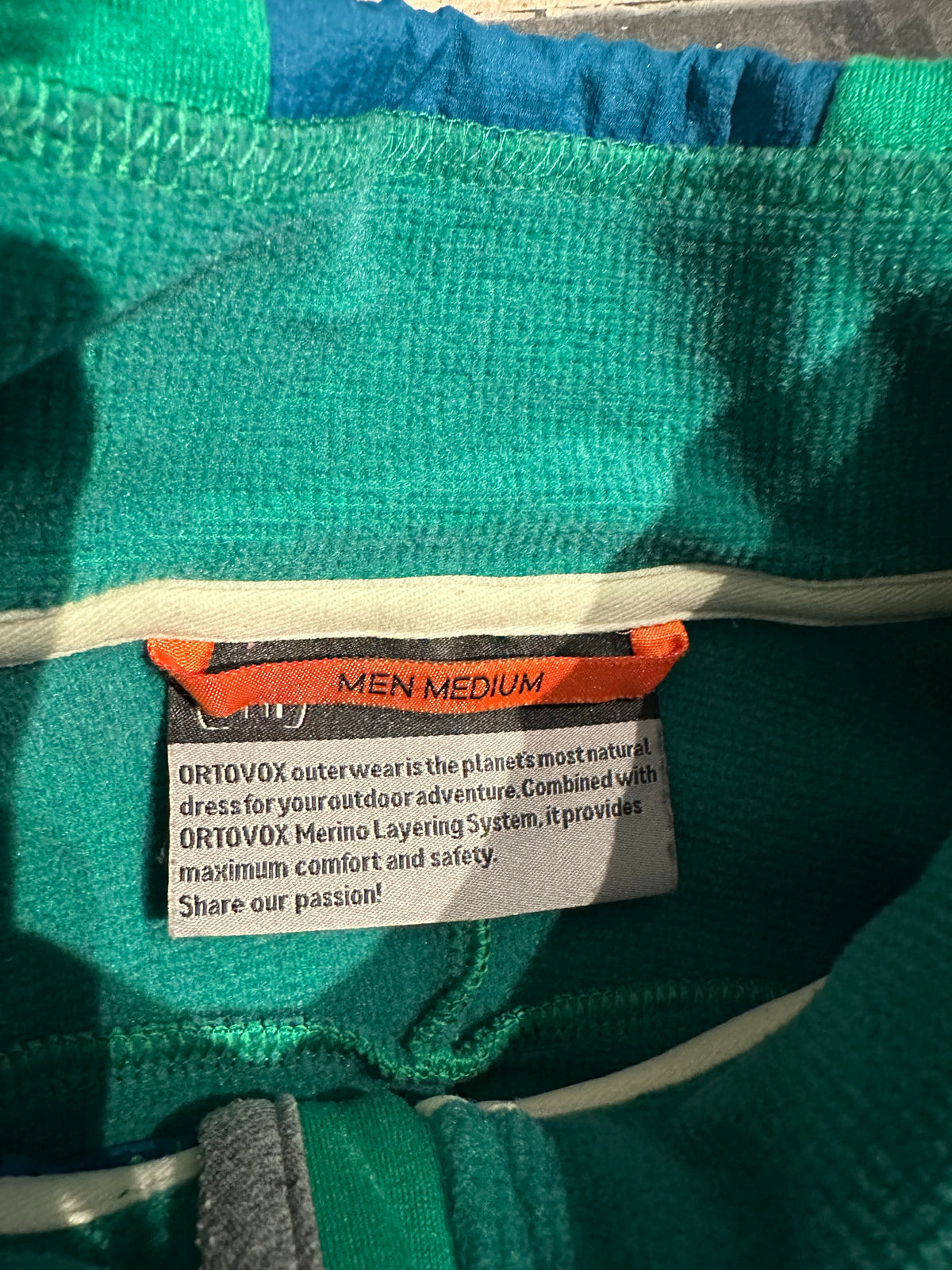 Merino Jacke Swisswool Brustpaneels Ortovox (M Herren) grün