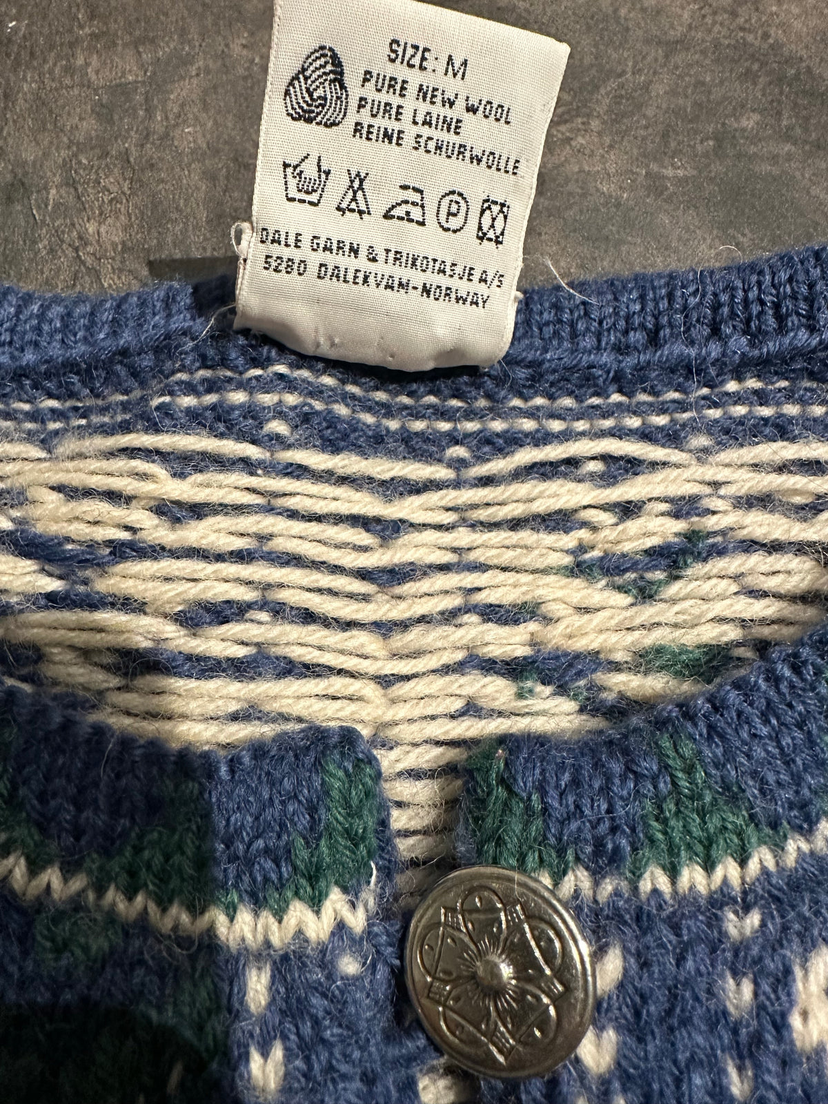 Strick Jacke Dale of Norway (S Herren/M Damen) blau