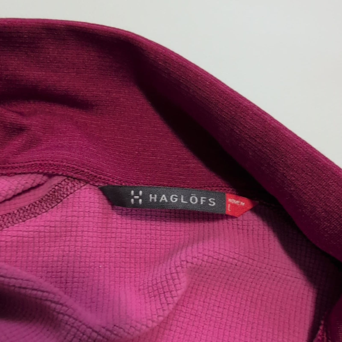 Fleece Longsleeve Haglöfs (Damen L) 1/4 Zip Sweatshirt pink - wanderlich.com