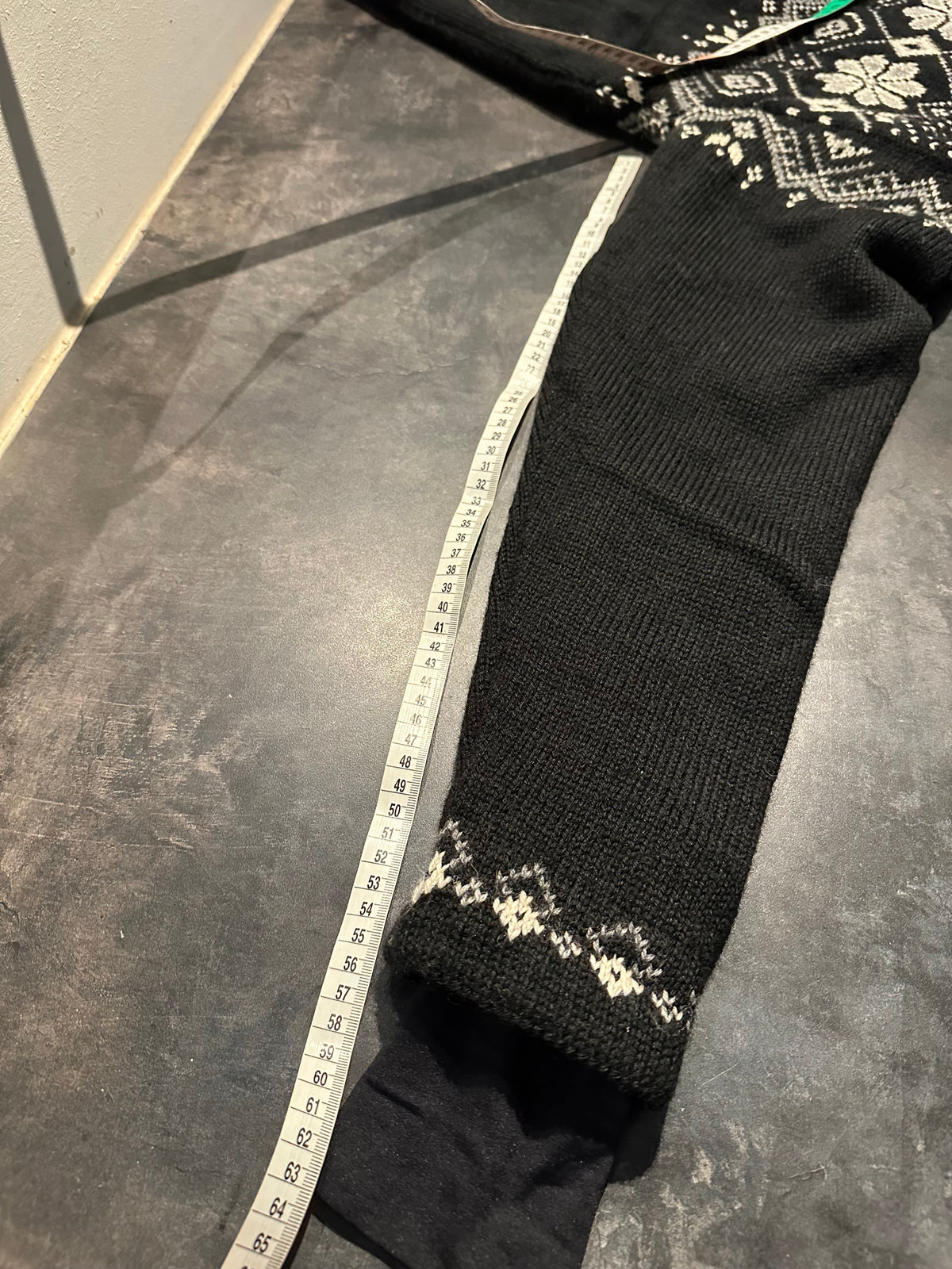 Strick Pullover Dale of Norway (M Herren) Neck Zip schwarz Muster