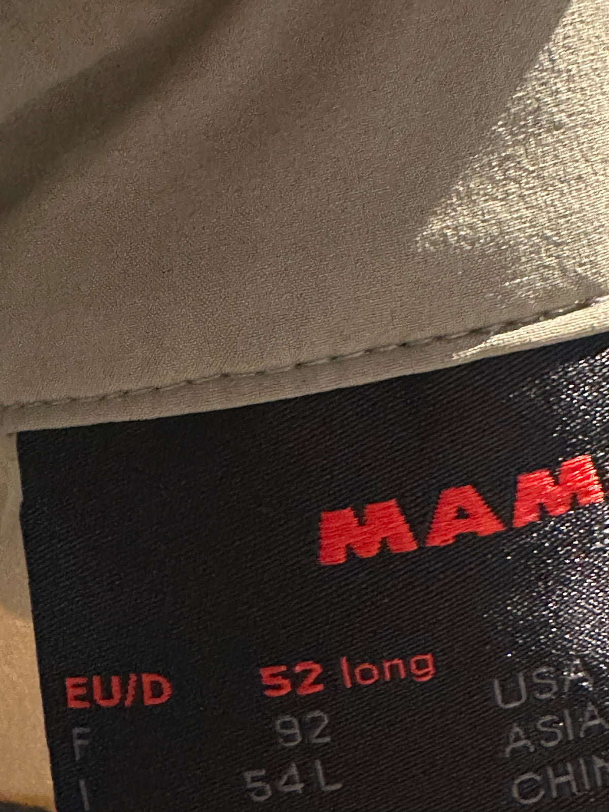 Funktions- Hose Mammut (XL Herren) Zip-Off creme