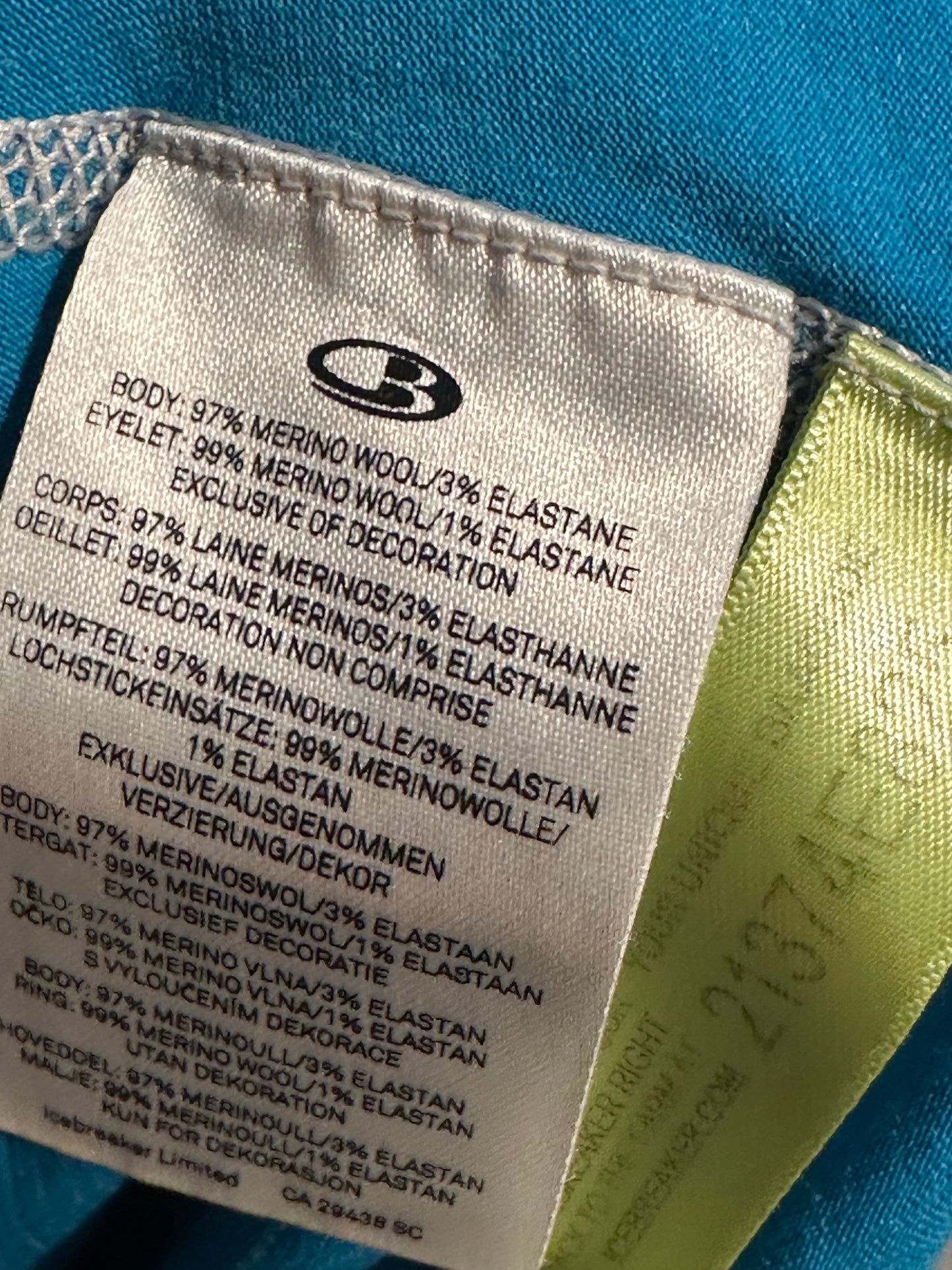 Longsleeve Icebreaker (M Damen) pure Merino 200 blau