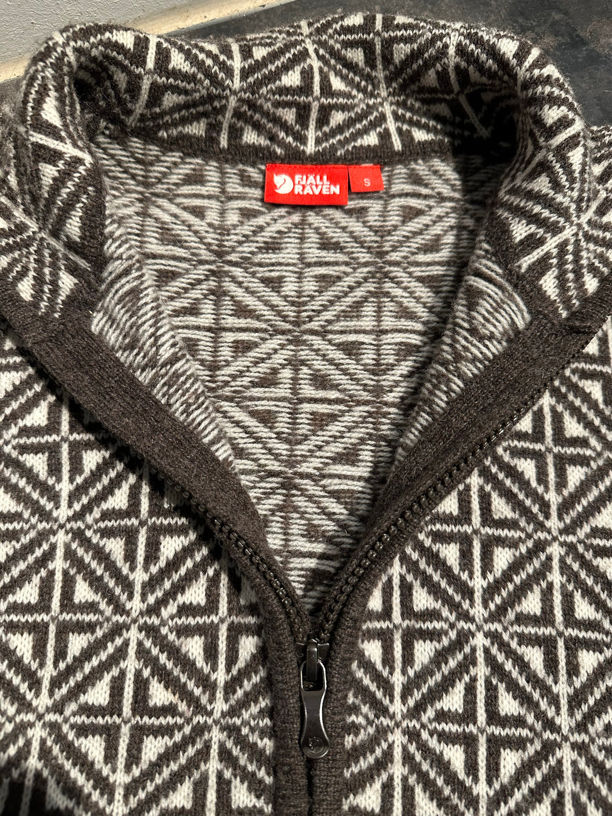 Jacke mit Wolle Fjällräven (S Damen) braun weiß