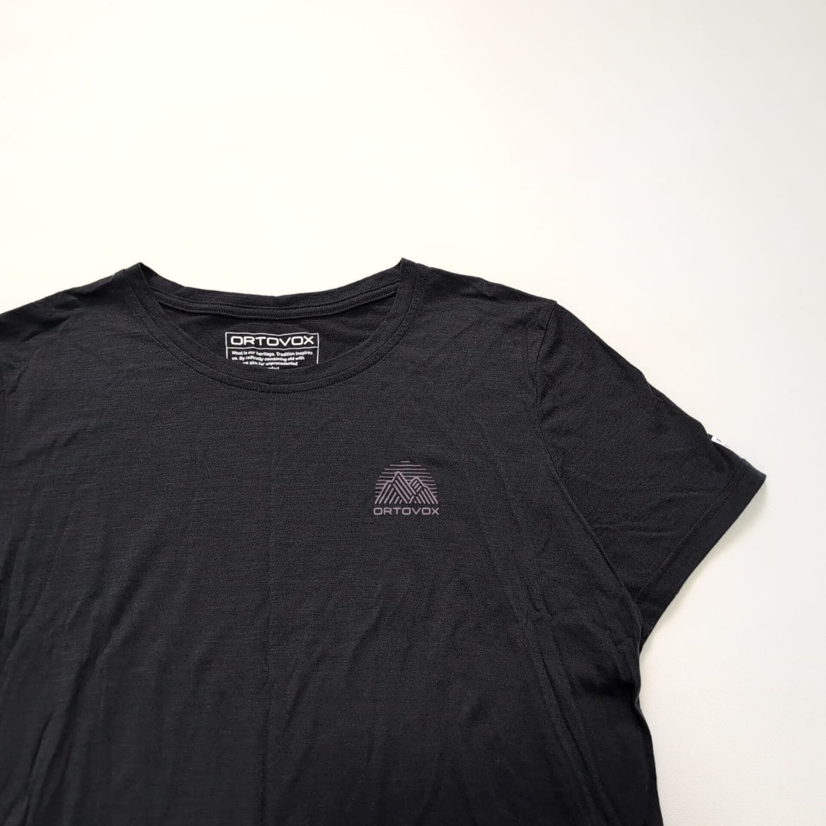 Merino T-Shirt von Ortovox (XL Herren) schwarz mit Print