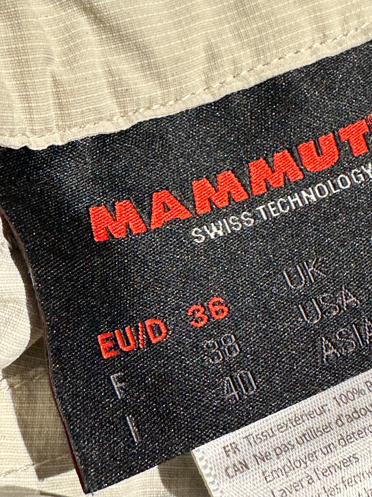 Hose Mammut (S Damen) creme weiß