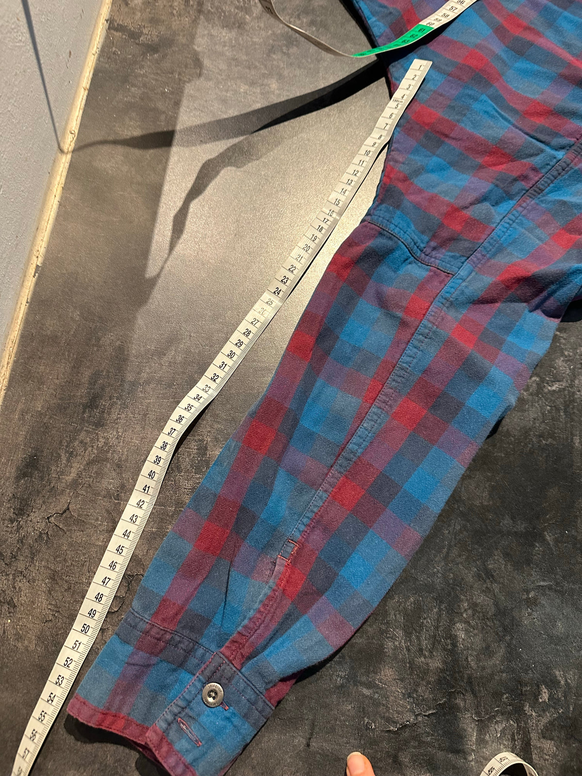 Patagonia Karo Hemd (XL Damen) Baumwolle Flannel blau